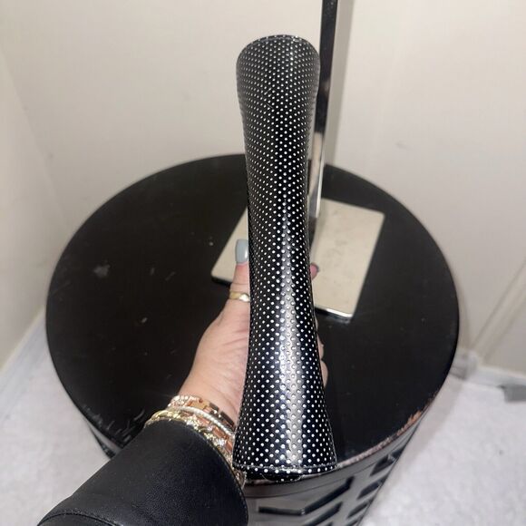 Steve Madden Black Clear Lucite Closure Silver Chain Shoulder Bag Clutch - Picture 11 of 11